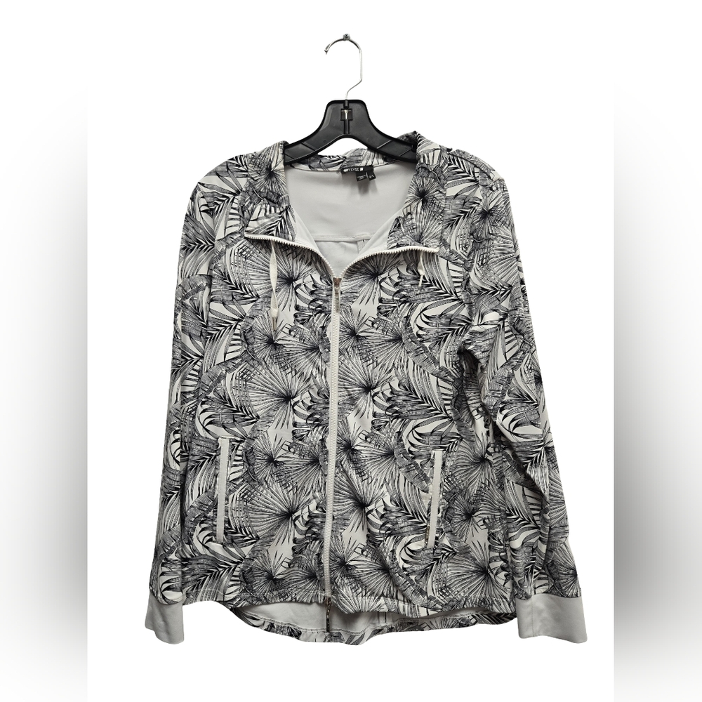 Blyse Black & White Palm Print Jacket (Size G/L)